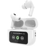 Auriculares Gembird TWS-LCD-ANC-01-W Inalámbricos Bluetooth com Cancelamento de Ruído, Microfone e Estojo LCD, Branco