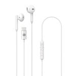 Auricolari Celly UP1100TYPECWH con cavo USB-C, in-ear, microfono integrato, bianchi