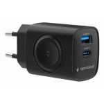 Carregador rápido Gembird TA-UC-PDQCW20-01-BK 20 W 2 portas USB-C/USB-A Preto Interior Carregador rápido Gembird TA-UC-PDQCW20-01-BK 20 W 2 portas USB-C/USB-A Preto Interior