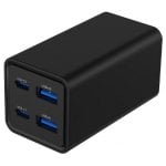 Gembird Cargador rápido USB PowerDelivery GaN 65 W 4 Portas USB-C/USB-A Preto