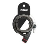 Lucchetto Nilox NXPLCABLELOCK acciaio inox 1,3 m nero flessibile per bici e monopattini