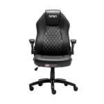 Sedia gaming ergonomica nera, schienale alto, regolazione manuale, base metallo/plastica