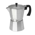 Cafetera Italiana Aluminio 3 tazas Plateado interior anti oxido facil limpieza