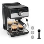 Cafetera Espresso Manual Krups Authentic+ XP384E10 2 L 15 bar con espumador de leche