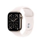 Apple Watch Series 11 GPS 5G NFC 46mm Retina OLED Titane Or Rose M/L IP6X SpO2 Pulsomètre