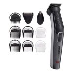 Cortapelos BaByliss MT727E Titanio Inalámbrico 0,5-8 mm Todo en Uno Negro Plata Accesorios