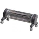 Estufa eléctrica FM 2302-R 1200 W 2 niveles de potencia barras de cuarzo ruedas anti-vuelco