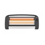 Calefactor Taurus PR-2 Slim 1200W de cuarzo negro, 2 intensidades Antivuelco escritorio/piso