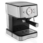 Princess 249415 Manuelle Espressomaschine, 1,5 l, 20 bar, Tassenwärmer, Ablage für Kapseln und gemahlenen Kaffee