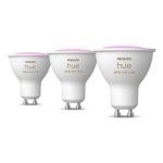 Lâmpada inteligente Philips Hue White and Color ambiance GU10 4,2W Bluetooth/Zigbee pacote 3