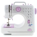 Lucznik Máquina de Coser Mini Semiautomática Blanca/Rosa