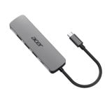 Acer 5in1 Type C Dongle USB 3.2 Gen 1 Type-C/HDMI/USB-A/100 W Argent