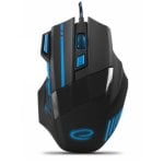 Ratón Esperanza EGM201B USB 2400 DPI Negro Azul Iluminación 7 bottoni