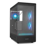 NOX Hummer SIGNAL Midi Tower Gehäuse ATX/micro ATX, Schwarz, Tempered Glass, ARGB, 3x 120 mm Lüfter