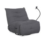 Sillón gamer Dami Relax eléctrico tejido 3D balancín brazo móvil bolsillo lateral Gris
