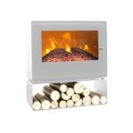 Chimenea Eléctrica QUO de Suelo con Estante 2000 W estilo moderno