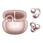 Auriculares Kinglucky Clip On inalámbricos Bluetooth 5.4 con Cancelación de Ruido, Micrófono y resistencia IPX4 Rosa