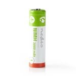 Nedis BANM20HR64B AA NiMH 2000 mAh 1,2 V wiederaufladbarer Akkupack 4 Einheiten
