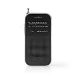Radio portátil Nedis RDFM1110SI AM FM analógica negra altavoz y auriculares