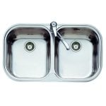Fregadero Teka Stylo 2C Acero Inoxidable Undermount Rectangular 2 Senos 360x417 mm