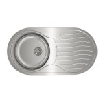 Fregadero Teka DR 80 1C 1E Acero Inoxidable Ovalado 1 Seno con Escurridor