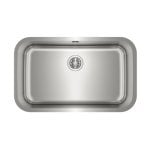 Lavello sottopiano rettangolare in acciaio inox con capacità XXL