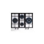 Placa de gás CATA LCI 6031 WH, 64 cm, 4 zonas, Vidro, Branco, Integrado
