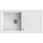Fregadero Teka Stone 50 B-TG Empotrado Blanco 1 Seno Escurridor Reversible 860x510 mm
