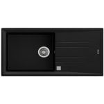 Fregadero Teka Stone 60 L-TG 1C 1E rectangular negro Tegranite escurridor automático