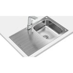 Lavello da cucina top-mounted Teka Universe 45 T-XP 1C 1E acciaio inox rettangolare 1 vasca 790 mm x 500 mm
