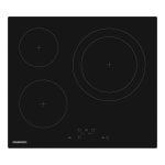 Placa vitrocerámica Daewoo BH6VTF26BNL-ES 3 zonas 60 cm Touch Control Negro
