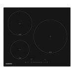 Placa de inducción Daewoo BH6ISF31BNM-ES 3 zonas 59 cm control táctil negra