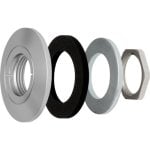 Housing Axis 5507-111 compatibile con AXIS F1005-E, AXIS F1035-E, AXIS P1214-E, AXIS P1224-E, Silver, cablato, diametro 45 mm