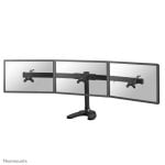 Supporto per monitor Neomounts FPMA-D700DD3 10-27" Nero con regolazione in altezza, installazione da scrivania, 3 display