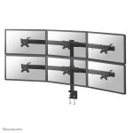 Supporto da scrivania per monitor Neomounts FPMA-D700D6, 6 monitor 19-27", regolazione in altezza, nero