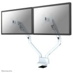 Supporto da scrivania per monitor 10-32" Neomounts FPMA-D750DWHITE2 con molla a gas e fissaggio Topfix - Bianco