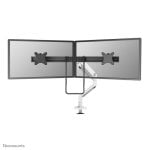 Supporto da scrivania Neomounts DS75S-950WH2, 2 monitor 17-32", molla a gas, regolazione completa, Topfix, bianco