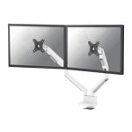 Supporto da scrivania Neomounts DS70-250WH2 per doppio monitor 17-32", molla a gas, Topfix, bianco