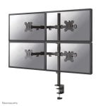 Supporto da scrivania Neomounts FPMA-D550D4BLACK per 4 monitor 13-32" inclinazione, rotazione, regolazione in altezza e profondità, nero