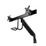 Soporte monitor V7 DML24DS-GAS Dual resorte de gas ajuste altura resistente 27" negro
