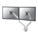 Supporto da scrivania Neomounts DS70-250SL2 per 2 monitor 17-32" con molla a gas, fissaggio Topfix, argento