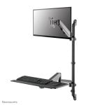 Supporto da parete Neomounts WL90-325BL1 per workstation con monitor 17-32 pollici, regolazione in altezza, nero