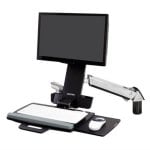 Soporte de pared Ergotron StyleView Sit-Stand Combo Arm aluminio brazo articulado altura regulable