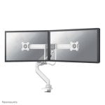 Supporto da scrivania Neomounts DS75-450WH2 doppio monitor 17-32" molla a gas Topfix bianco