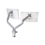 Ergonomischer Monitorarm SmartFit® für zwei Monitore, höhenverstellbar, 13-32 Zoll, 9 kg, silber