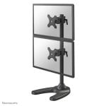 Supporto da scrivania per doppio monitor Neomounts FPMA-D700DDV, regolabile, nero, 10-27"