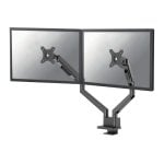 Supporto da scrivania Neomounts DS70-250BL2 braccio doppio a molla a gas per monitor 17-32'' nero regolazione completa Topfix/Clamp