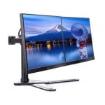 Soporte de monitor iiyama DS1002D-B1 para 2 pantallas de 10 a 30 pulgadas, ajuste de altura, negro