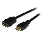 HDMI-Verlängerungskabel 2 m HDMI Typ A Stecker auf HDMI Typ A Buchse 4K 10,2 Gbit/s Schwarz