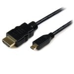 Generisches Hochgeschwindigkeits-Micro-HDMI-zu-HDMI-Kabel mit Ethernet, 0,5 m, Typ A auf Typ D, 1.4b, Schwarz